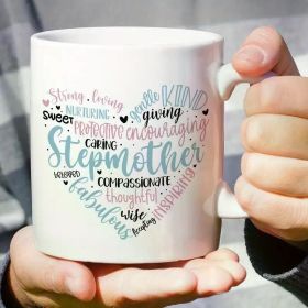 11 Oz White Ceramic Coffee Mug Mug with Romantic Heart-shaped Print Design - The Perfect Couple Gift for Valentine'S