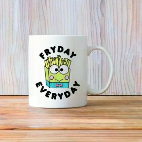 Keroppi French Fries Fryday Friday Everyday Sanrio Coffee Mug, Teacup Drinking Cup