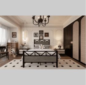 Full Size Bed Fram  Easy Assembly Brown (Option: BlackBrown)
