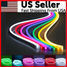 1M 2M 12V Flexible Sign Neon Lights Silicone Tube LED Strip Waterproof USA (Option: Cool White-1M)