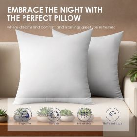 White Square Pillow Two Bubble Bags Suitable For Bed Cushions, Sofa Cushions, Garden Cushions, Cushion Core, Breathable, Hand Washable, OKO-100 Certif (Option: 45x45X15cm)