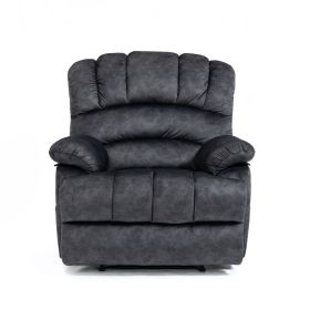 Large Manual Recliner Chair In Fabric For Living Room, Gray (Option: Dark Gray)